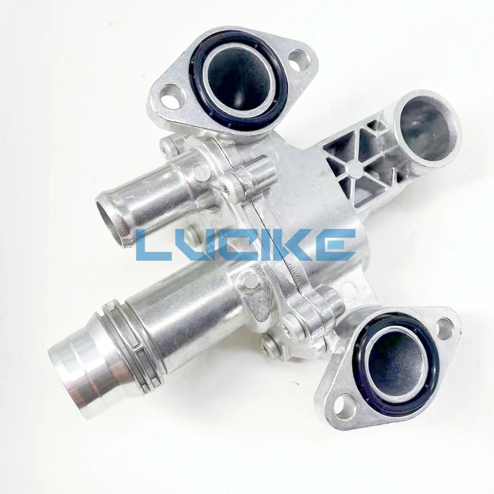 Aluminum Thermostat Housing Kit Flange Engine Cooling Kit Engine Coolant Thermostat For Land Range Rover Sport Discovery LR3 4 2.7 3.0 Diesel Jaguar XF Outlet Pipe LR073372