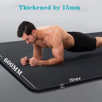Yoga Mat Pilates Fitness Mat 15mm Thickness Non Slip Yoga Cushion (Beginners) 1