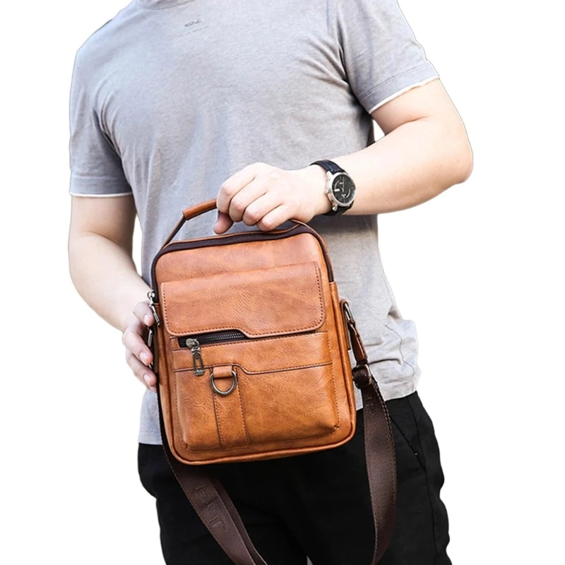 Shoulder Bags Travel Office Business Crossbody Bag for Men E74B