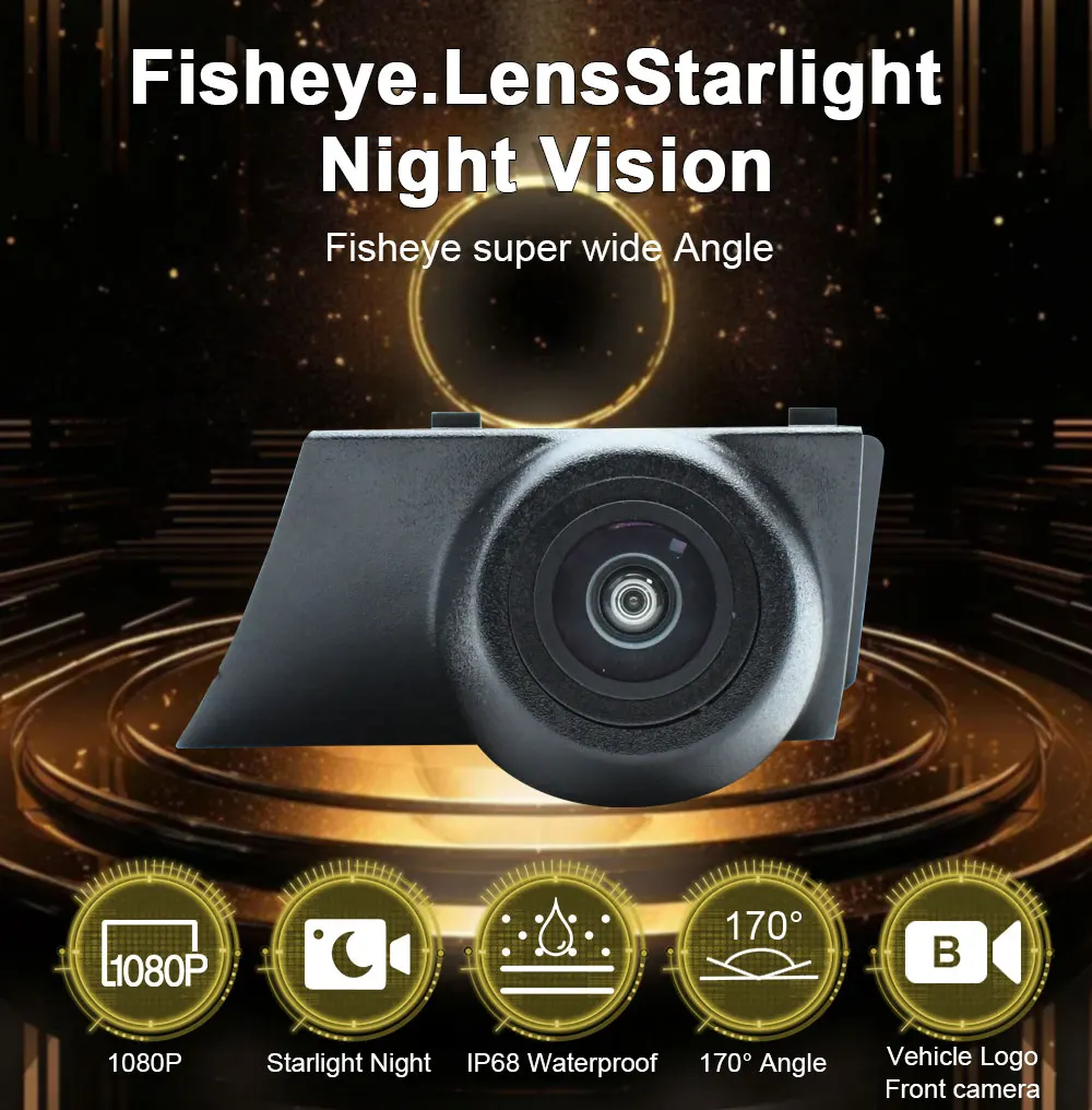 AHD 1080P 170 °   폭스바겐 VW 골프 7 Mk7 페이스리프트 2018 2019 2020 2021 차량 로고 전방 카메라용 어안 카메라