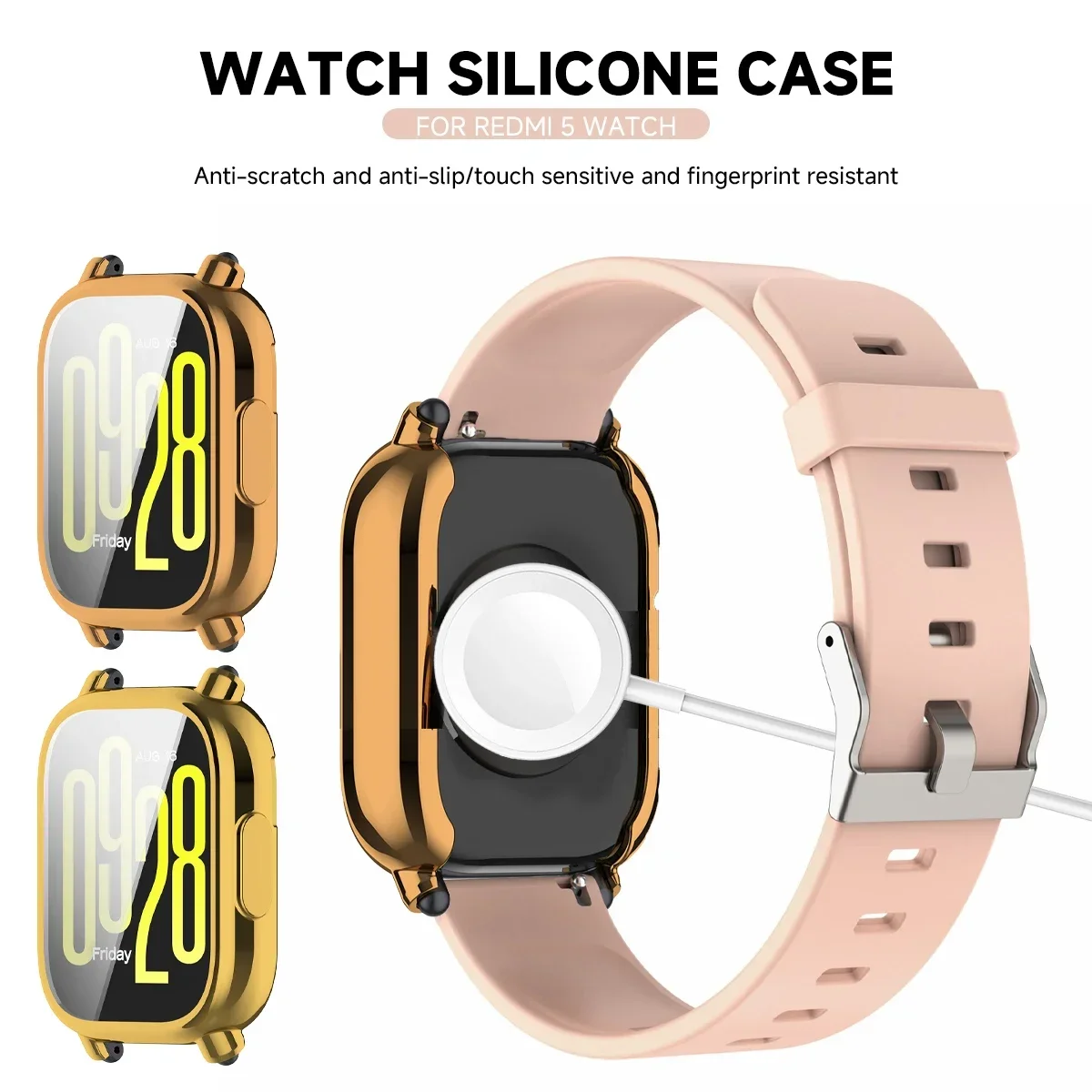 Displayschutzhülle aus weichem TPU, rundum schützende Stoßstangenabdeckung für Redmi Watch 5 Lite/5, aktive Hülle für Redmi Watch 4/5 – Detail 9