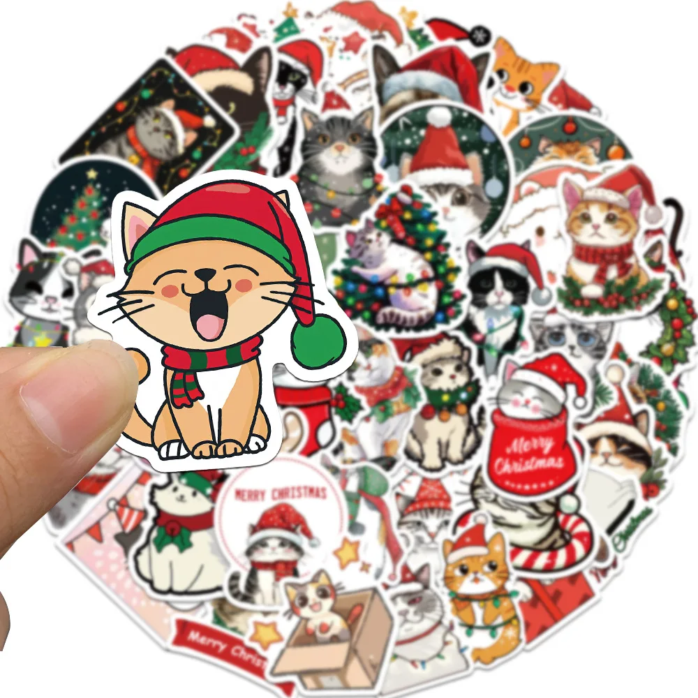 Cute Kawaii Christmas Graffiti Gingerbread Man Blessing XmasCat Suitcase Phone Scrapbook Decoration Stickers