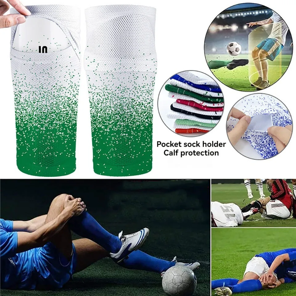 Sports Safety Shin Pads Sleeves Breathable Football Shin Holder Instep Socks Nylon Leg Guard Sleeves Kids Boys Men