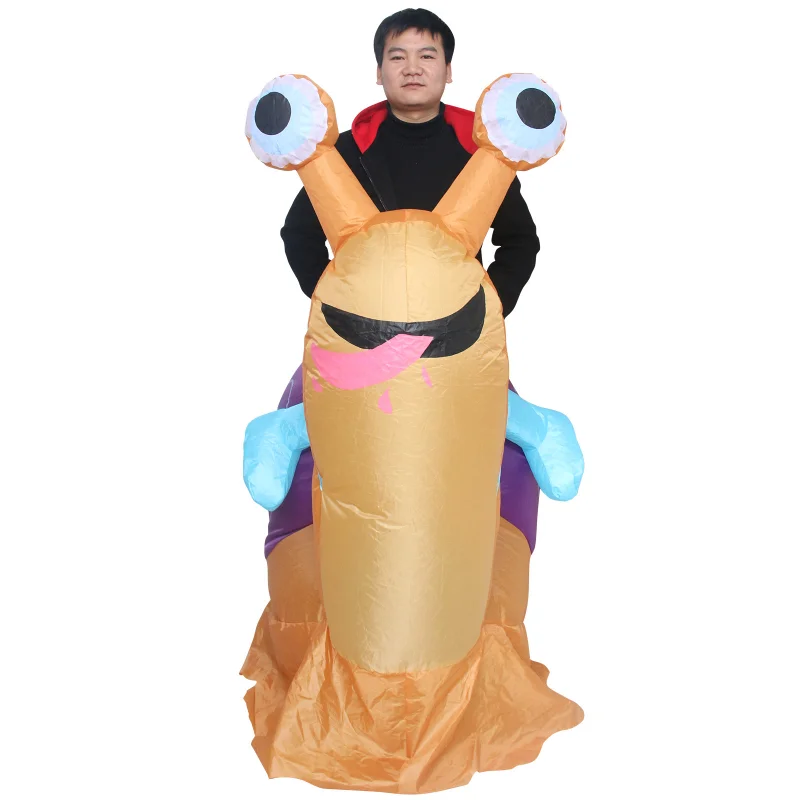 Simbok Halloween Party Inflatable Costume Cycling Snail Funny Blow Up Suit Party Clothing Fancy
