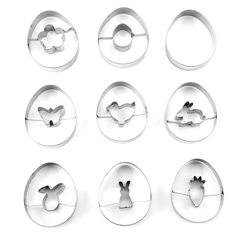 Pieces Easter Cookie Mold Animal Egg Form Stamp Fondant Mould Home Kitchen Bakeware Baking Cake Molds Decorating