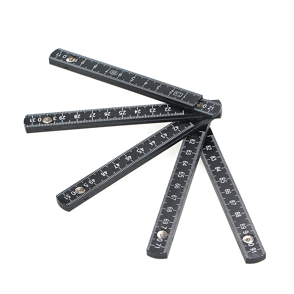 Folding Ruler 1M Slide Fold Up Rulers 3ft Folding Versatile Inside Reading Carpenter's Ruler Education Meter Lightweight Measuring Tool