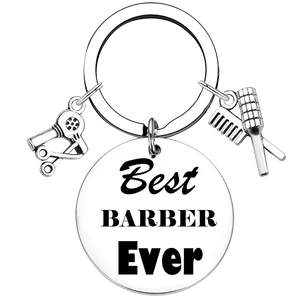 Barber Gift Keychain Best Barber Ever Key Rings Barber Appreciation Gift,Thank You gift Gifts coworkers gift