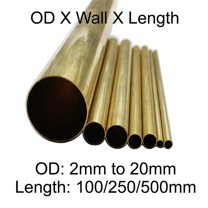 AlloyBrassTubeMetalCapillaryPipe2mm3mm4mm5mm6mm7mm8mm9mm