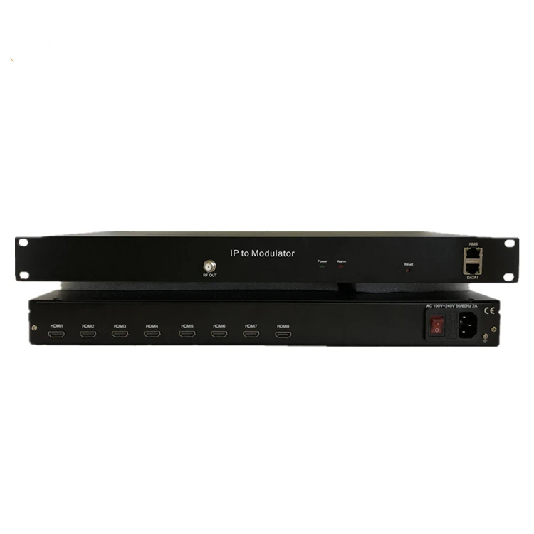Digital TV Modulator Encoder 8 Channels HD MI to DVB C DVB T ISDBT ATSC