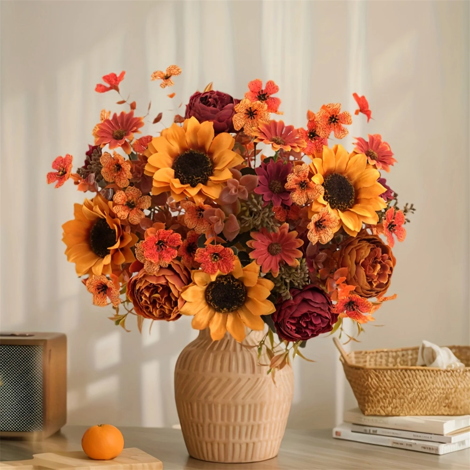 Vibrant Artificial Flower Arrangement Lifelike Faux Floral Bouquet for Valentine s Day Gift Giving and Home Decor