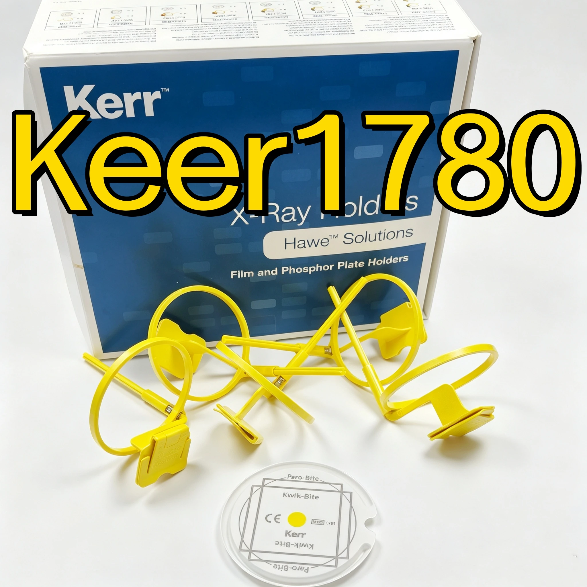 Kerr REF1780 Hawe Kwik Bite Centring Rings Holder Set, support de positionnement dentaire pour radiographie, pour films radiographiques, plaques de phosphore et capteurs 1