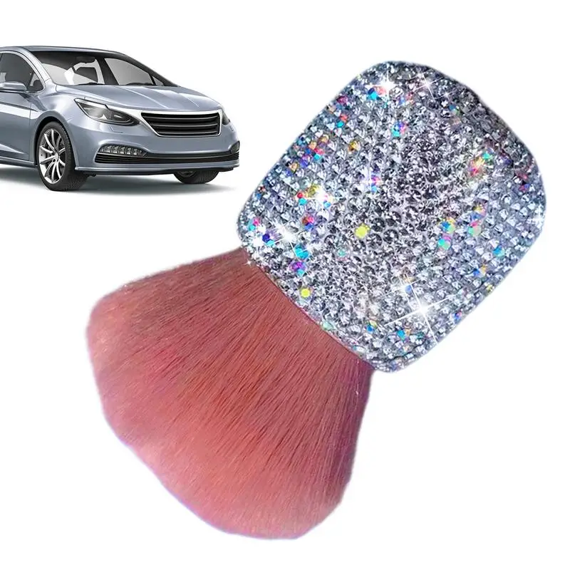 

Car Interior Brush Bling Rhinestone Interior Cleaning Tool Detailing Dust Brush Car Cleaning Brush Dust Collectors Soft Bristles