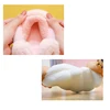 Fashion Girls Kawaii Bunny Slippers with Ears High Platform Small Girl Increaing Height shoes Indoor Short Plush Warm Slippers 5