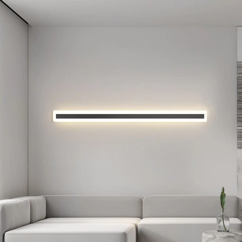 ~Nordic Minimalism Strip Wall Lamp Living Room Background Wall Corner Grille Lamp Bedside Line Light