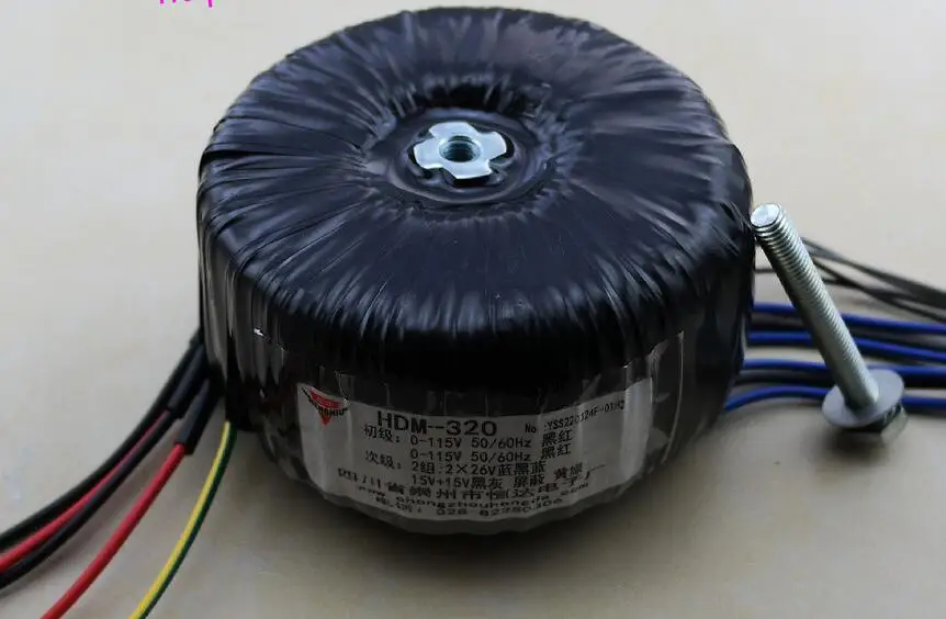 

HDM 320W Oxygen-free copper Toroidal transformer 26vX2+15v+15v for amplifier