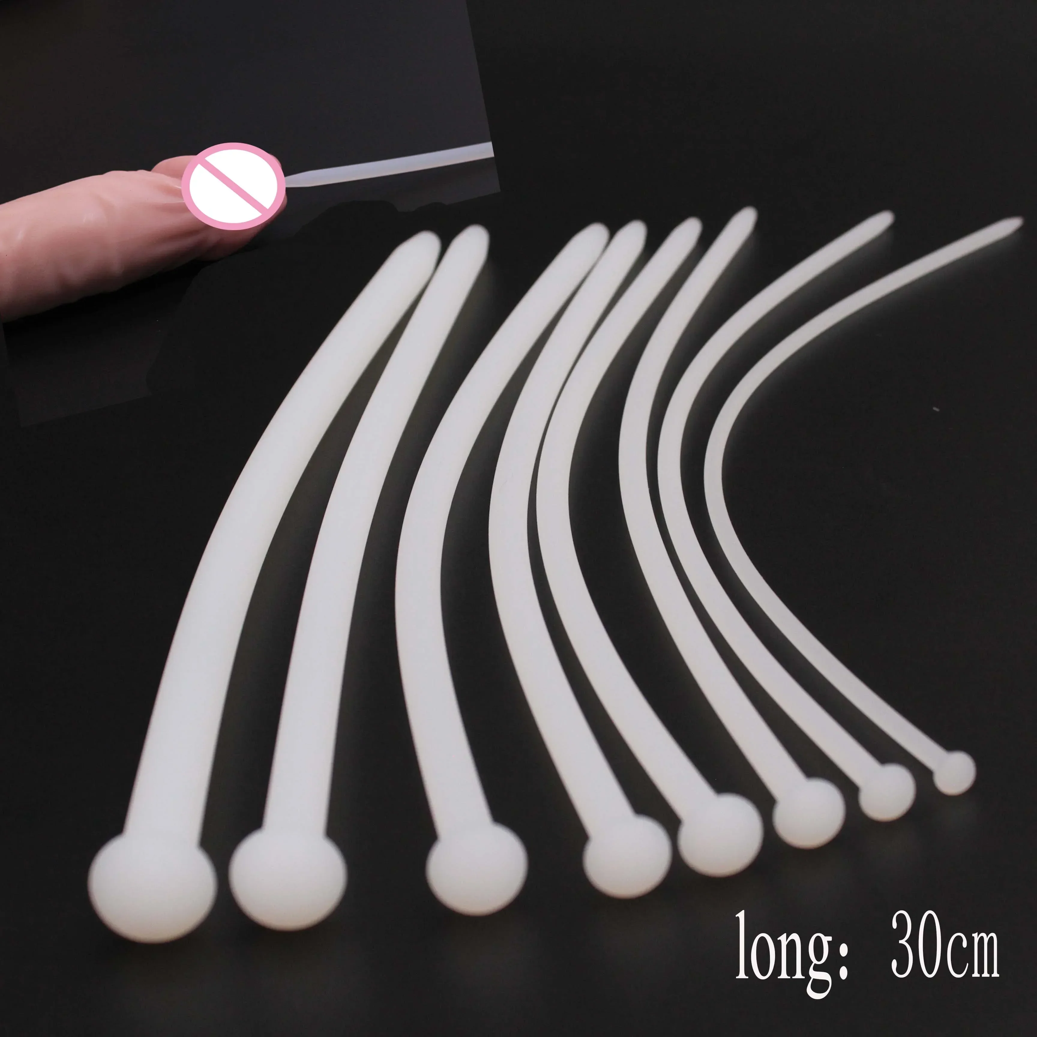 High Quality White Round Head Silicone Urethral Catheter Dilator Prostate Stimulate Male Urethra Insert Adult Sex Toys for Men penis sex toys