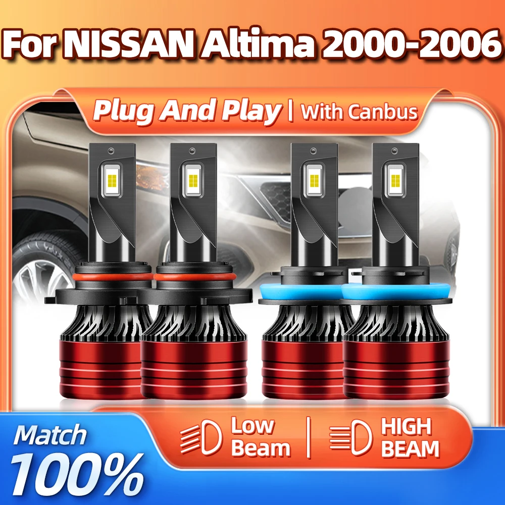 

40000LM Canbus LED Car Headlight Bulbs 12V Auto Light 6000K Turbo Lamps For NISSAN Altima 2000 2001 2002 2003 2004 2005 2006