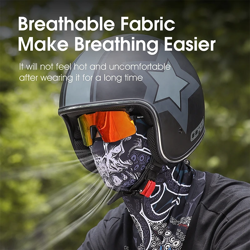 WEST BIKING 3D Skull Pattern Motorcycle Balaclava Summer UV Protection Cycing Caps For Men MTB Road Bike Full Face Ice Silk Mask 4