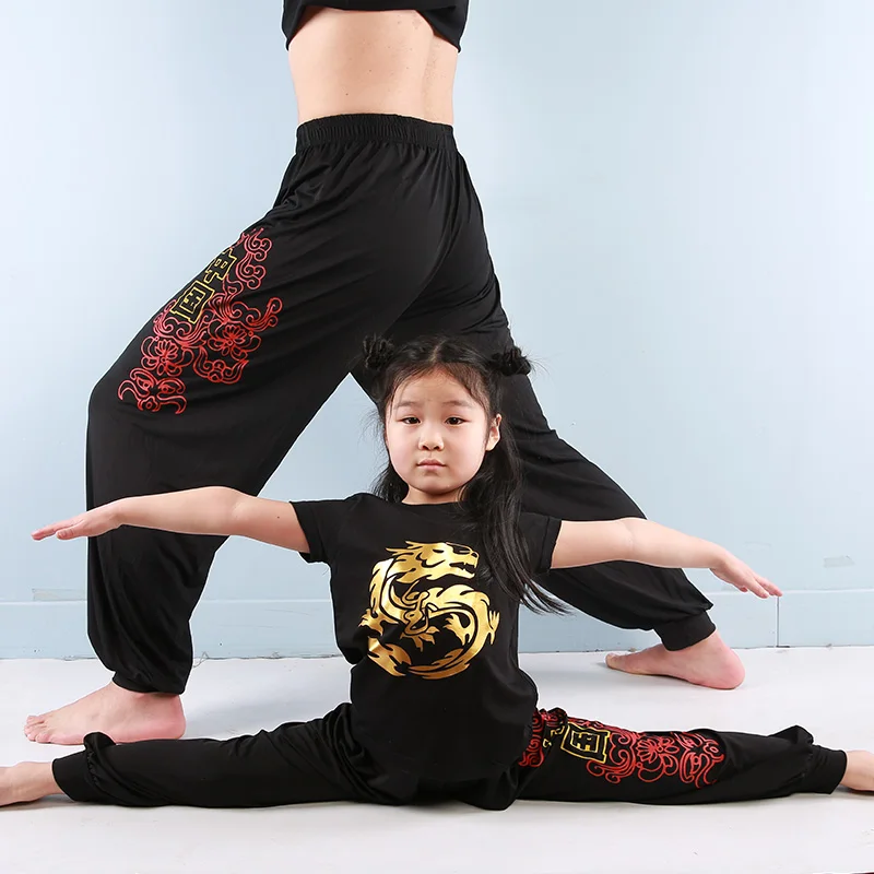 Children's Martial arts pants loose Chinese kung fu pants thin The boy's and The girls' Wing chun clothe yogas Tai chi