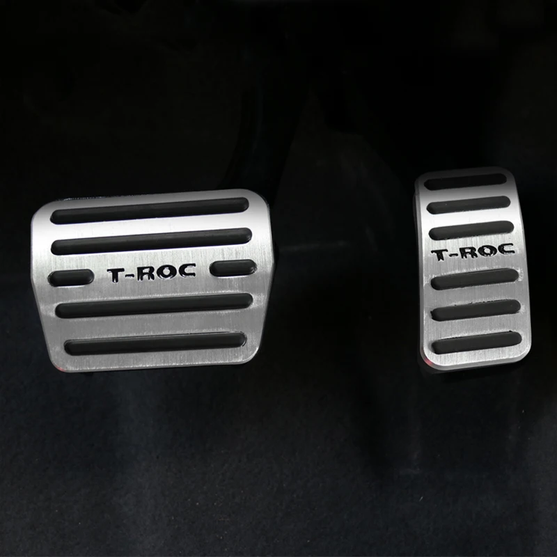 For Volkswagen VW T-ROC T ROC Aluminum Car Accelerator Brake Pedal Non-Slip Cover Protection Accessories