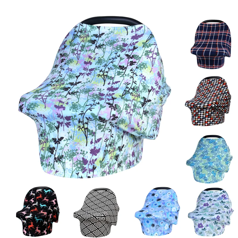 Baby Shopping Cart Cover Breast Feeding Carseat Canopy Multi Use Stretchy Breastfeeding Infant