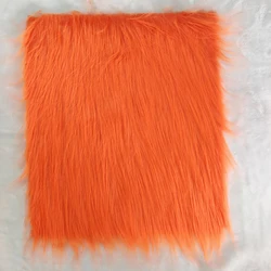 Luxurious & Soft 12CM Faux Fur Fabric for DIY Creations & Home Accents (Orange)