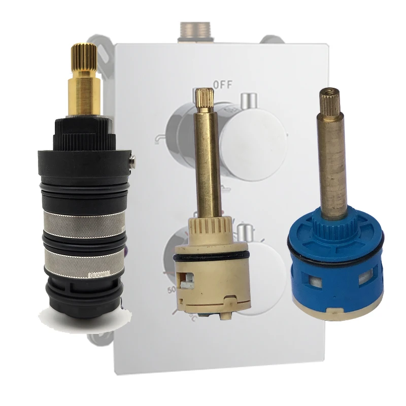 Faucet Cartridge Thermostatic Mixing Valve The Cartridge For Thermostatic Shower Faucet Mixing Valve Concealed Easy-mount Box Brass Concealed Valve Spare Part