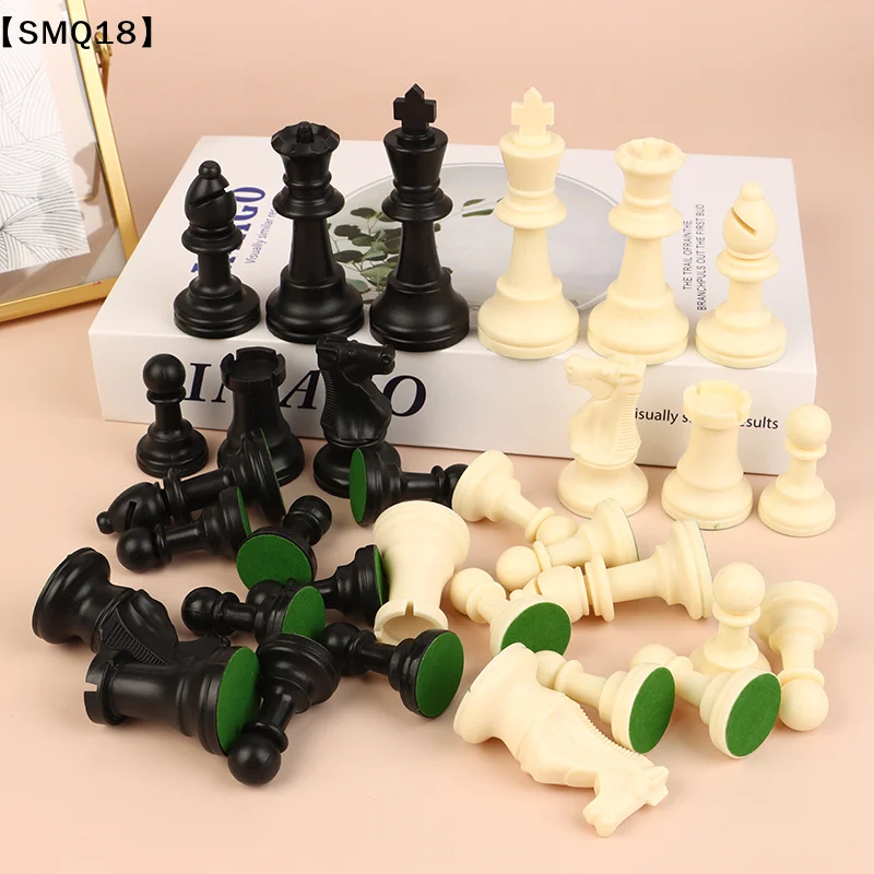 중세 체스 세트 킹 체스 높이 95mm 75mm 65mm 체스 중세 체스 세트 체스판 없음 32개 체스 피스 게임용【SMQ】