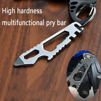 NEW MINI Multifunctional Tainless Steel Pry Bar, New Mini EDC Hex Wrench, Bottle Opener, Portable Outdoor Bicycle Repair Tool 1