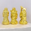 Feng Shui Golden Fu Lu Shou Three Goddesses Fuk Luk Sau H:5" C1037-1 4