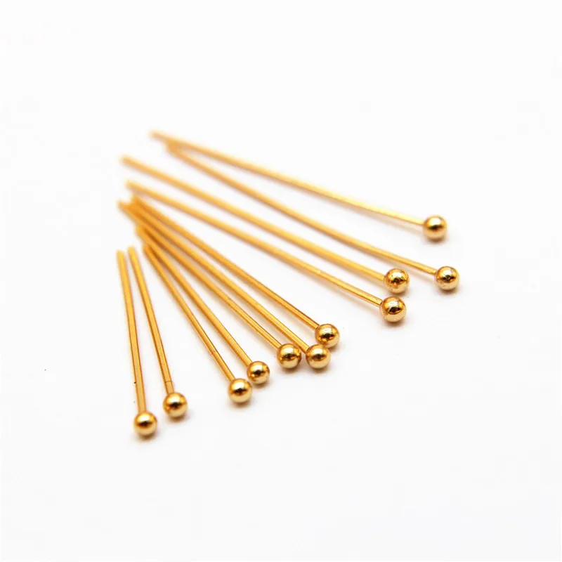 금 실버 도금 볼 헤드 핀, 316 스테인레스 스틸, 22, 25, 30mm, 쥬얼리 제작, 24 게이지, 10-50PCs/로트