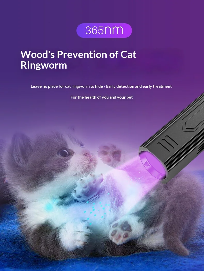 Uv Lamp For Ringworm Detection In Pets Portable Pet Skin Light_voghion.com