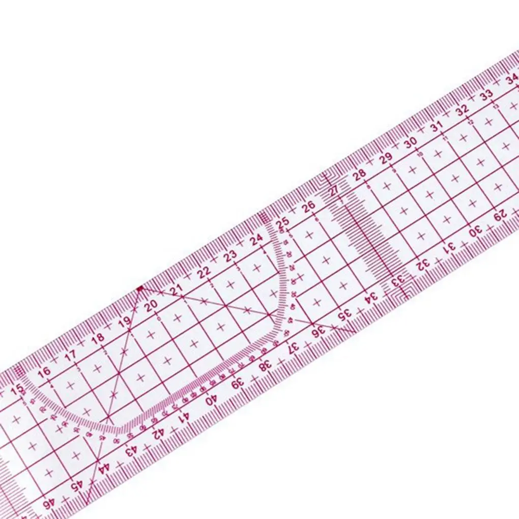 Plastic Sewing Tailor Ruler 5/3/2/1 55 cm Shared Double Side Metric Straight Transparent Yardstick Patchwork Cloth Cutting
