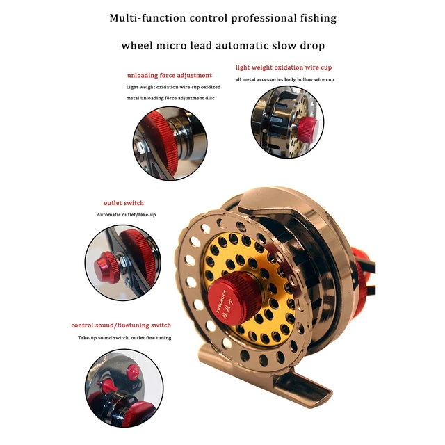 Automatic Line Raft Fishing Wheel Magnetic -Key Slow Down Position  Automatic Outlet with Unloading Fishing Wheel