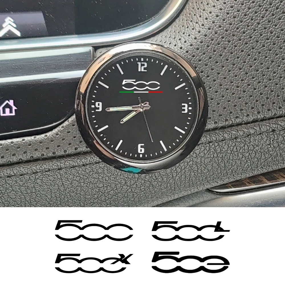 CarQuartzClockLuminousAutomobileInternalStickOnDigitalForFiat