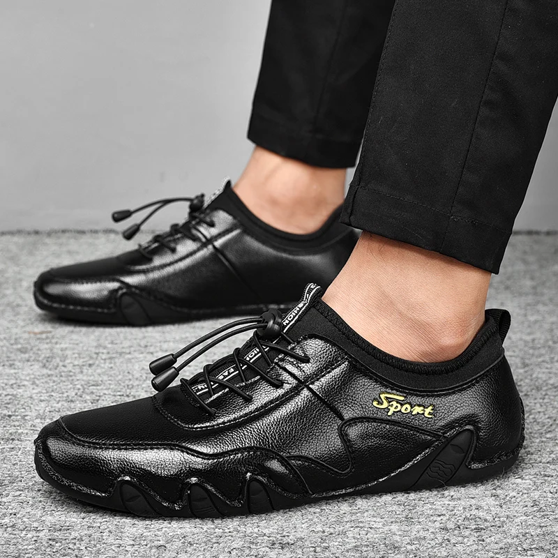 

Men Casual Shoes Fashion High Quality genuine Leather Driving Shoes men Classic Comfortable Handmade For Men Flats Shoes