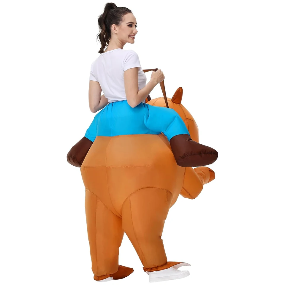 Opblaasbaar kostuum – opblaasbaar kostuum Capybara Halloween | grappige outfit cosplay carnaval, themafeestkleding, grappig kostuum, parade, unieke accessoires voor volwassenen vrouwen