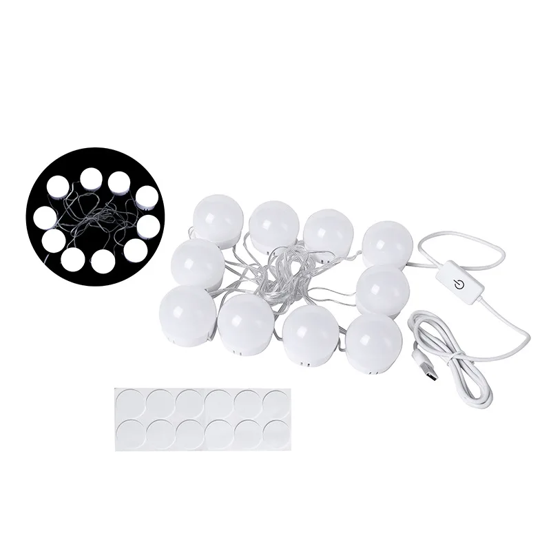 10 Bulbs Led Mirror Light Makeup Mirror Light Dimmable Light Bulb
