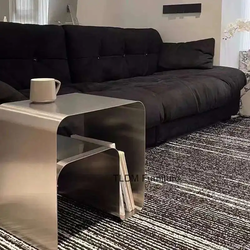 Comodino minimalista in acciaio inossidabile