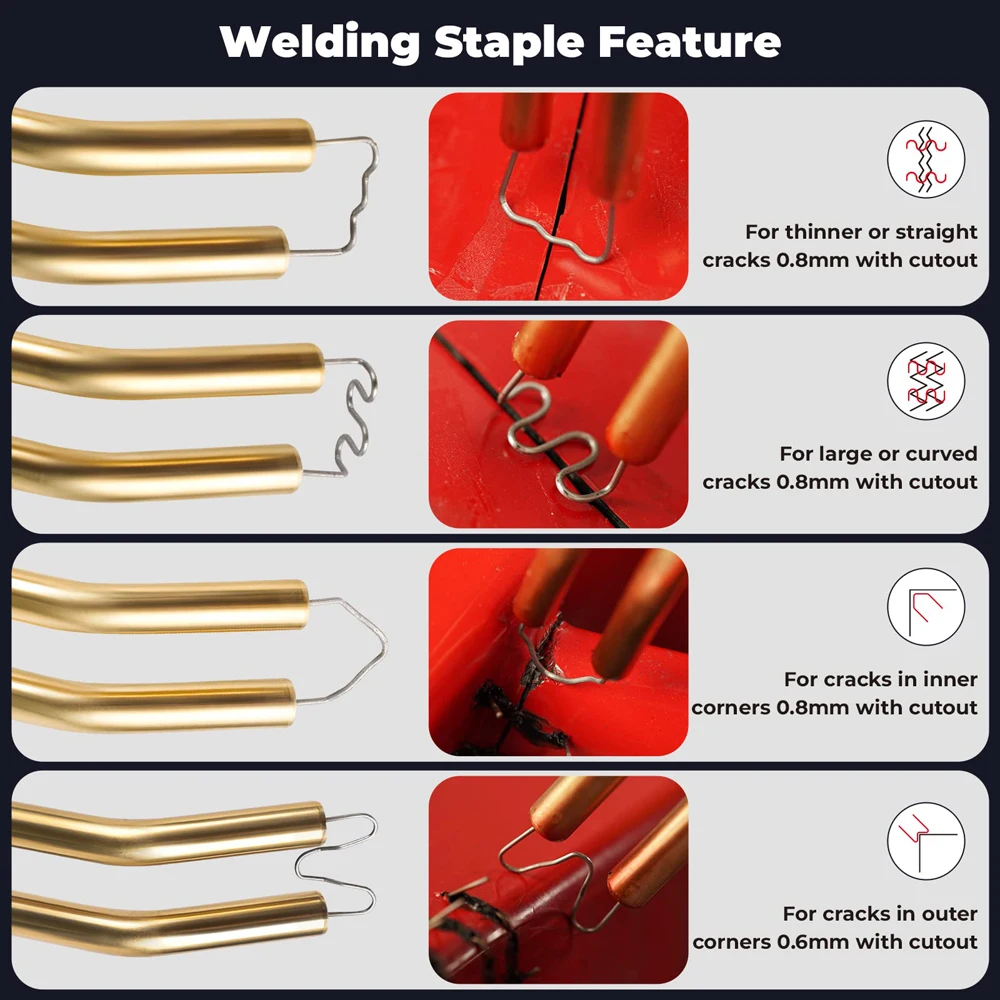 Hot Stapler 70W Plastic Welding Machine Car Bumper Repair Kit Plier 6 Wave Staples Welding Repairing Machine Welder Gun Repair electric soldering iron kit