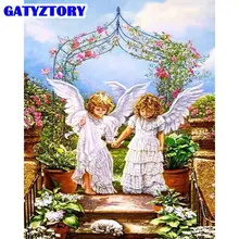 

GATYZTORY Pictures By Number Angel Girl Kits Home Decoration Painting By Numbers Drawing On Canvas Handpainted Garden Art Diy Gi
