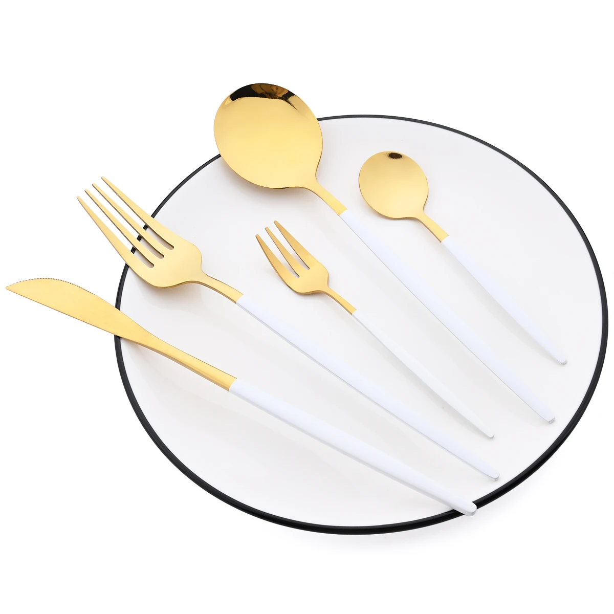 Dinnerware Set Knife Fork Long Handle Spoons Chopsticks Flatware Cutlery Stainless Steel Tableware Silverware 6Pcs cutlery set western style cutlery set picnic cutlery set stainless steel cutlery set picnic tableware camping cutlery set