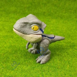 Jurassic Finger Dinosaur Interactive Toy - Creative Biting Fun (Velociraptor gray)