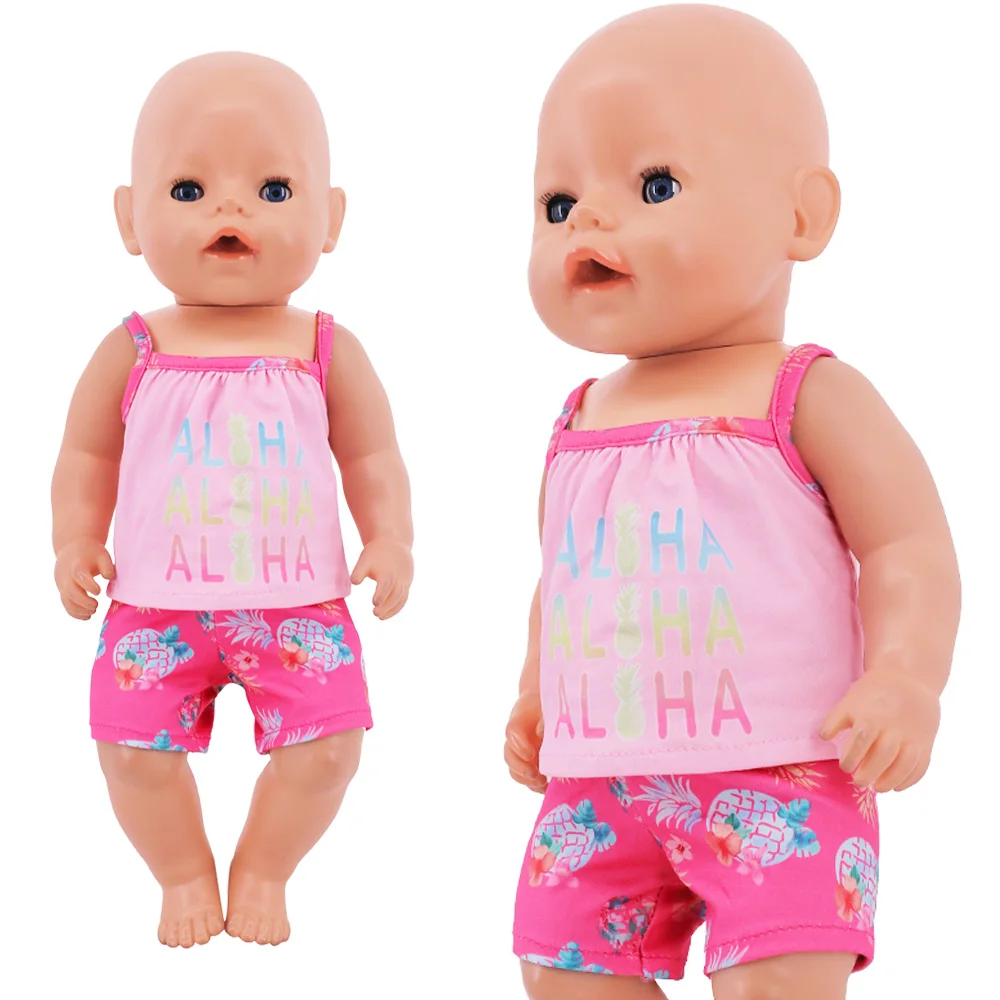 T-Shirt + Shorts für 43 cm große Baby-Reborn-Puppen, Zubehör, 18 Zoll, amerikanische Puppe, Mädchenspielzeug, Our Generation Nenuco – Detail 18