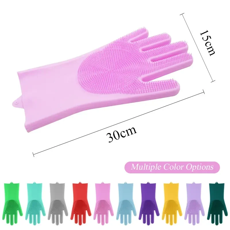 Pet Grooming Cleaning Gloves Dog Cat Bathing Shampoo Glove Scrubber Magic Dishwashing Cleanner Sponge Silicon Hair Removal Glove pet grooming gloves pet hair remover gloves
