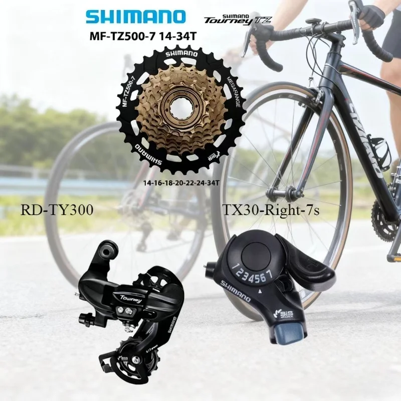 Tourney 6v 7v Groupset 6/7 Speed SL TX30 shifters RD TY300 Rear Derailleur MF TZ500 Freewheel for MTB Original parts SHIMANO