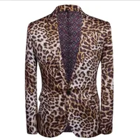 Hot Sale Leopard Print Men Suit Blazer Set With Pants 2025 Safari Suits For Men Performance DJ Jacket Luxury Singer Star Coat 2