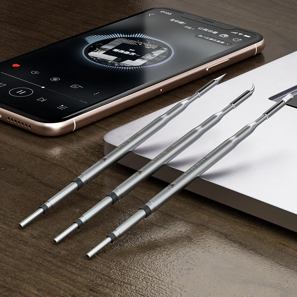 

Набор наконечников для паяльника MasterXu MX C210 002 020 018, изогнутое острое лезвие для JBC, оригинальная ручка T210, SUGON T36 T3602, сварка