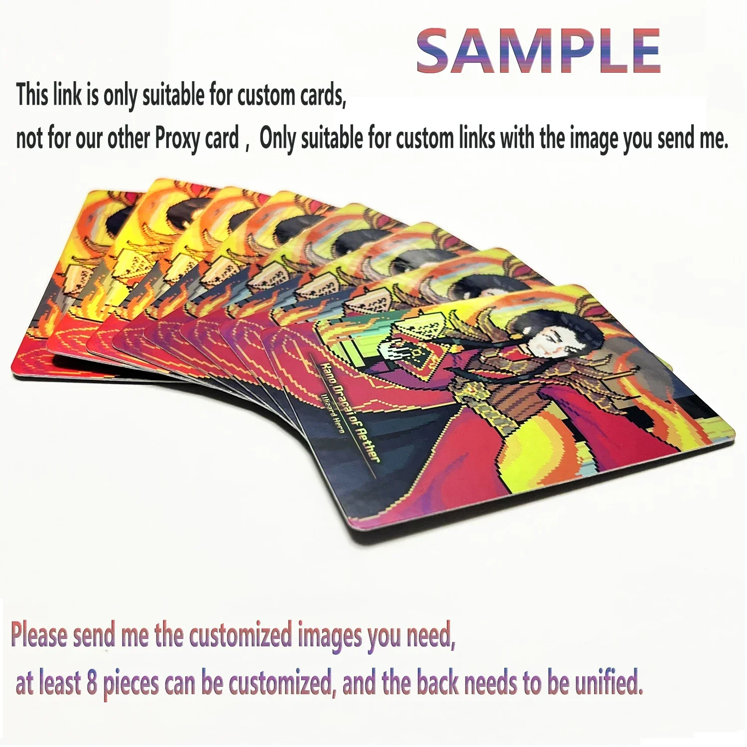 10pcs Custom Design Print Proxy Holographic Single Card Standard 