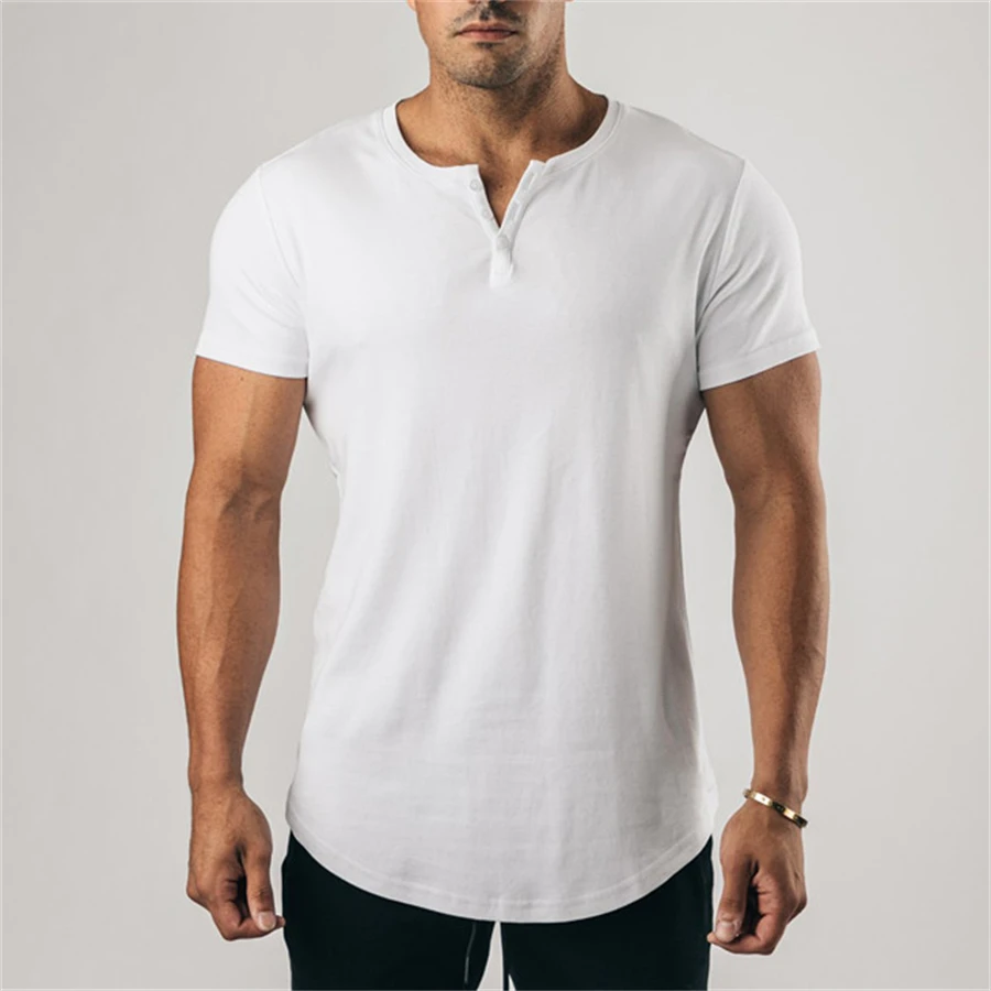 

2023 Short sleeve T Shirt for Men Solid Spring Summer Casual Mens T-shirt Breathable Male Tops Fashion Clothes Men's T-shirts